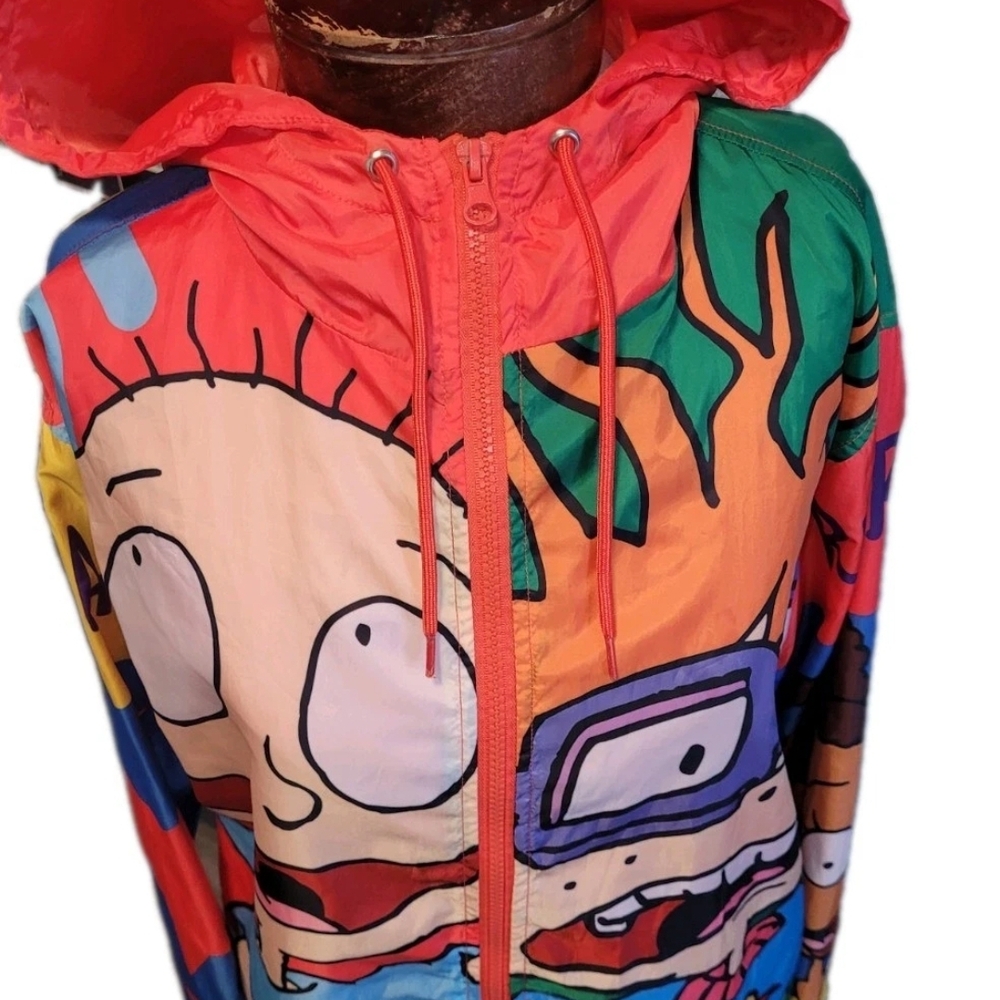 Colorful Cartoon Graphic Members Only x Nickelodeon Rugrats Windbreaker - Hoodie